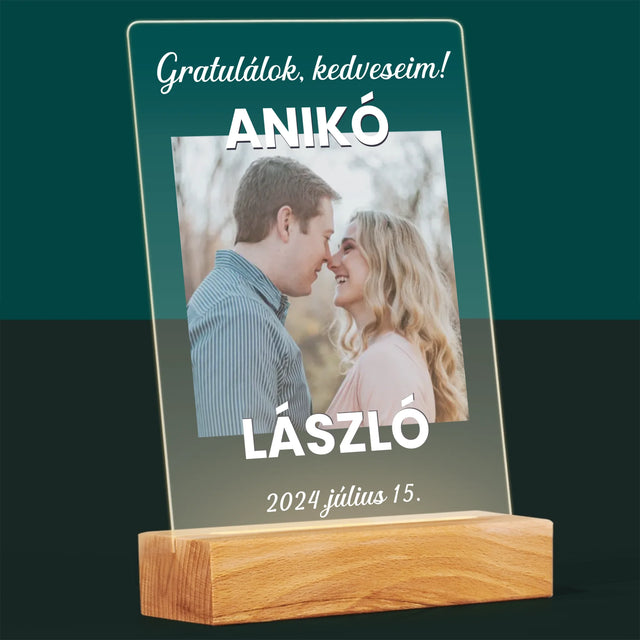 Fotó És Felirat: Házassági Jókívánságok - Akrilüvegre Nyomtatott Kép