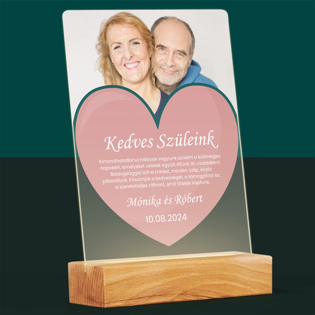 Fotó És Felirat: Szeretett Szüleink - Akrilüvegre Nyomtatott Kép