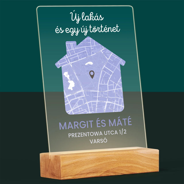 Városi Térkép: Várostérkép: Új Lakás - Akrilüvegre Nyomtatott Kép