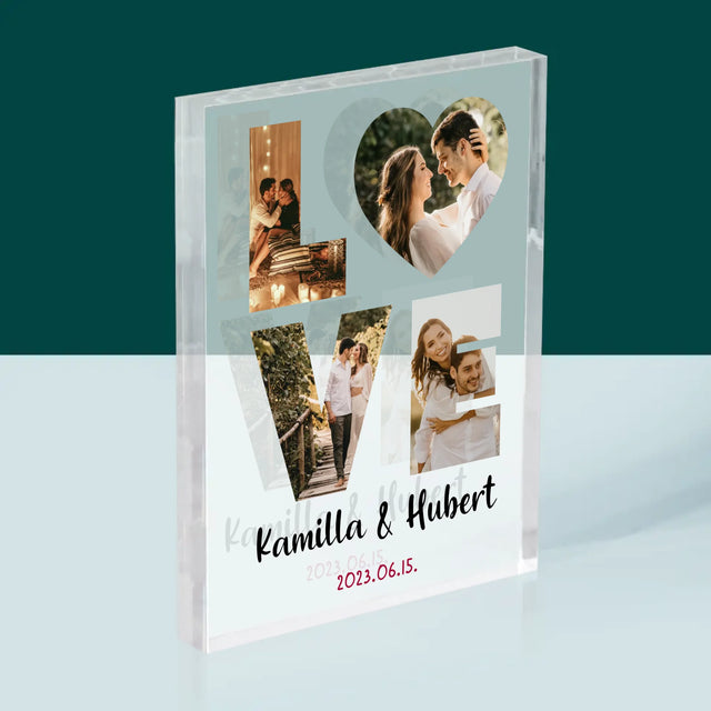 Szó Fotókból: Love A Fényképeidből - Akrilüveg