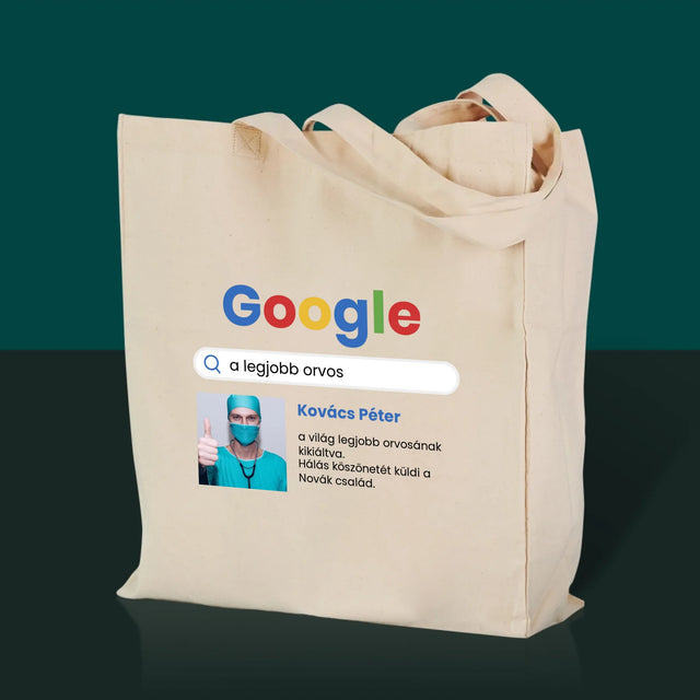 Fotó És Felirat: Google-Találat A Legjobb Orvosra - Vászontáska