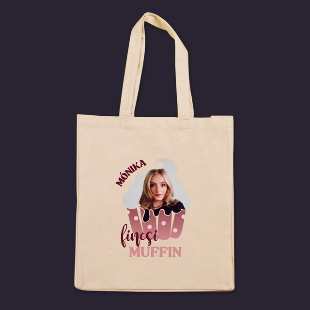Fotó És Felirat: Fincsi Muffin - Vászontáska