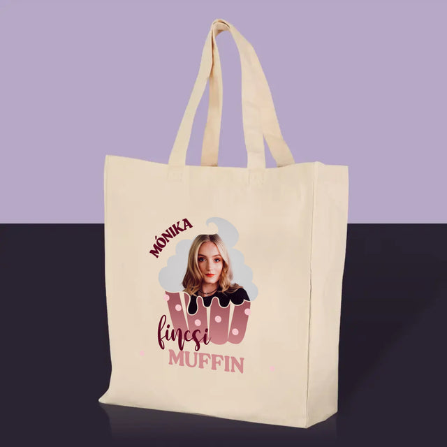 Fotó És Felirat: Fincsi Muffin - Vászontáska