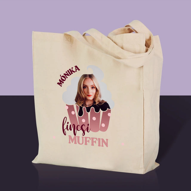 Fotó És Felirat: Fincsi Muffin - Vászontáska