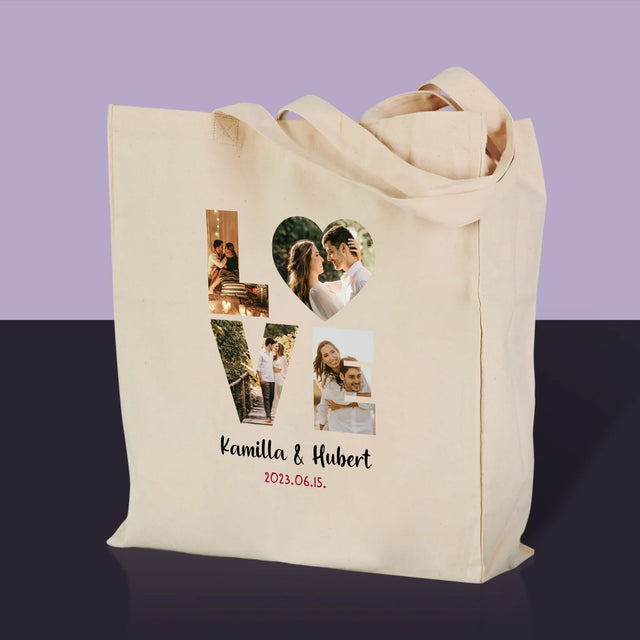 Szó Fotókból: Love A Fényképeidből - Vászontáska