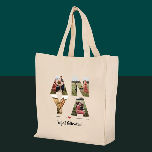 Szó Fotókból: Anya Kollázs A Képeidből - Vászontáska