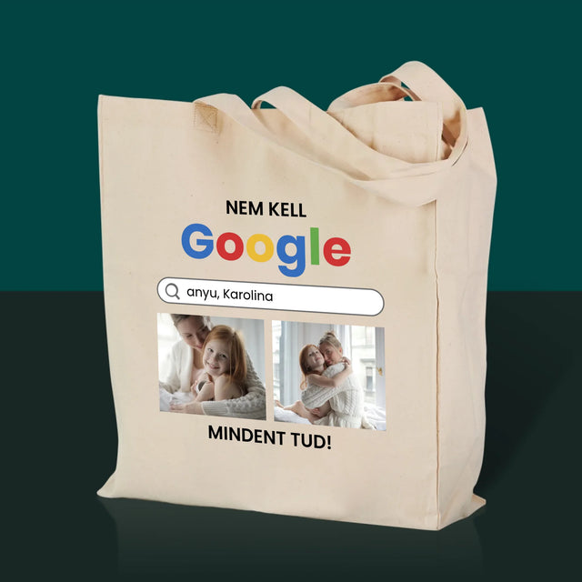 Fotókollázs: Nincs Szükségem A Google-Ra - Vászontáska