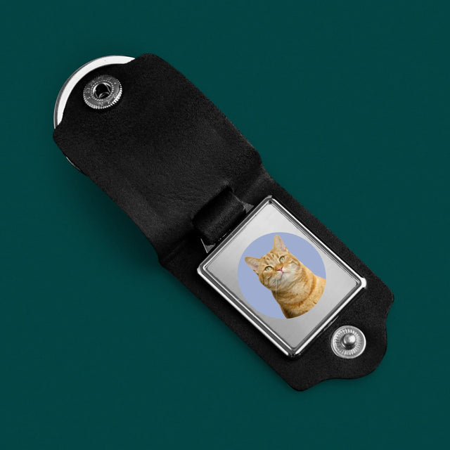 Fénykép: Cicád - Bőr Kulcstartó Fotóval