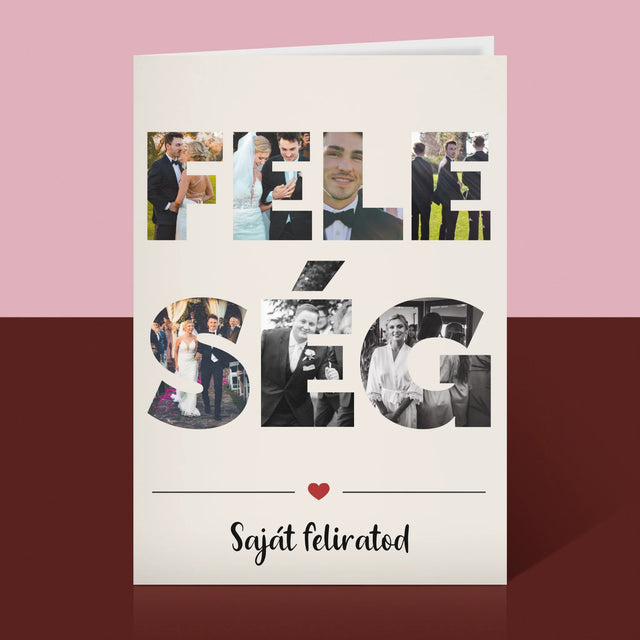 Szó Fotókból: Feleség Fotókból - Üdvözlőlap