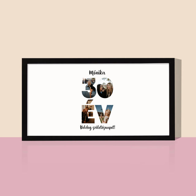 Szó Fotókból: 30Év A Képeidből - Keretes Nyomtatott Kép 20X40