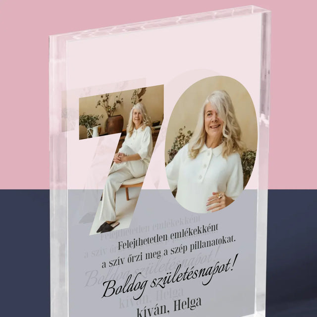 Szó Fotókból: 70 Szülinap - Akrilüveg