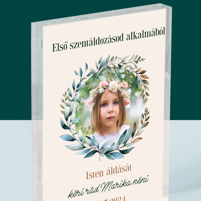Fotó És Felirat: Első Szentáldozásod Alkalmából - Akrilüveg