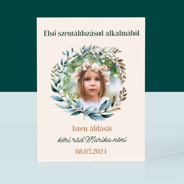 Fotó És Felirat: Első Szentáldozásod Alkalmából - Akrilüveg
