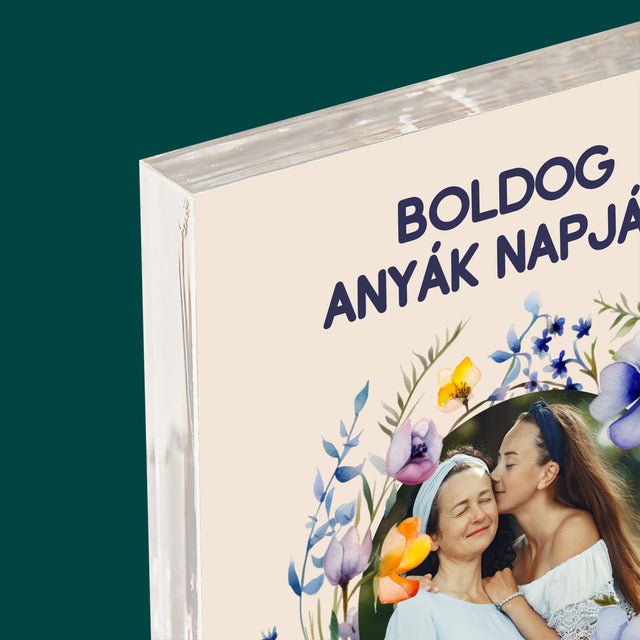 Fotó És Felirat: Sok Boldogságot Anyák Napja Alkalmából - Akrilüveg