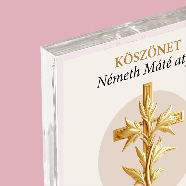 Név És Aláírás: Köszönet Papnak - Akrilüveg