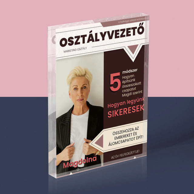 Újság Címlap: Osztályvezető - Akrilüveg