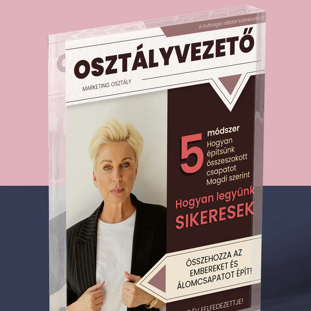 Újság Címlap: Osztályvezető - Akrilüveg
