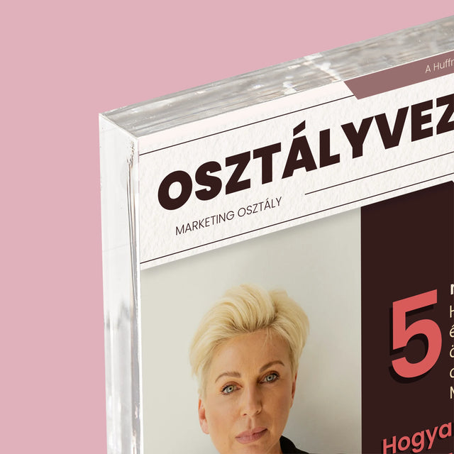 Újság Címlap: Osztályvezető - Akrilüveg