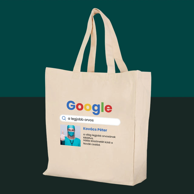 Fotó És Felirat: Google-Találat A Legjobb Orvosra - Vászontáska