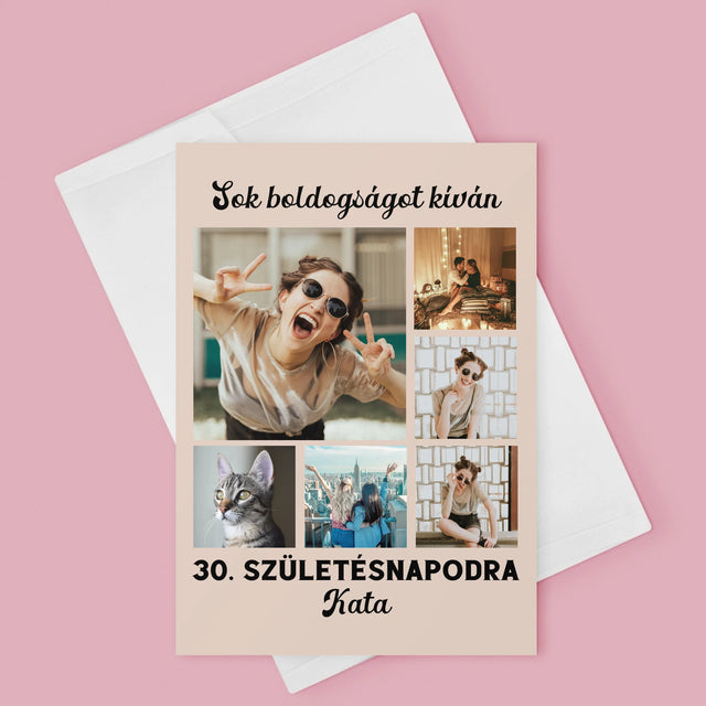 Fotókollázs: Születésnapi Kollázs - Üdvözlőlap