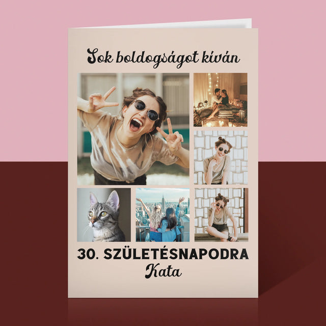 Fotókollázs: Születésnapi Kollázs - Üdvözlőlap