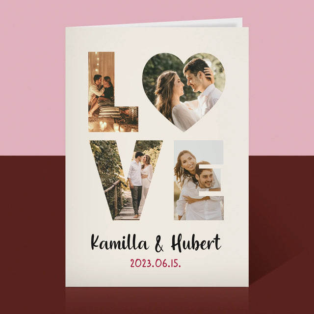Szó Fotókból: Love A Fényképeidből - Üdvözlőlap