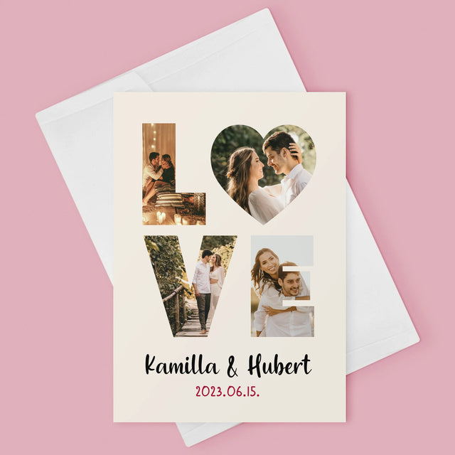 Szó Fotókból: Love A Fényképeidből - Üdvözlőlap