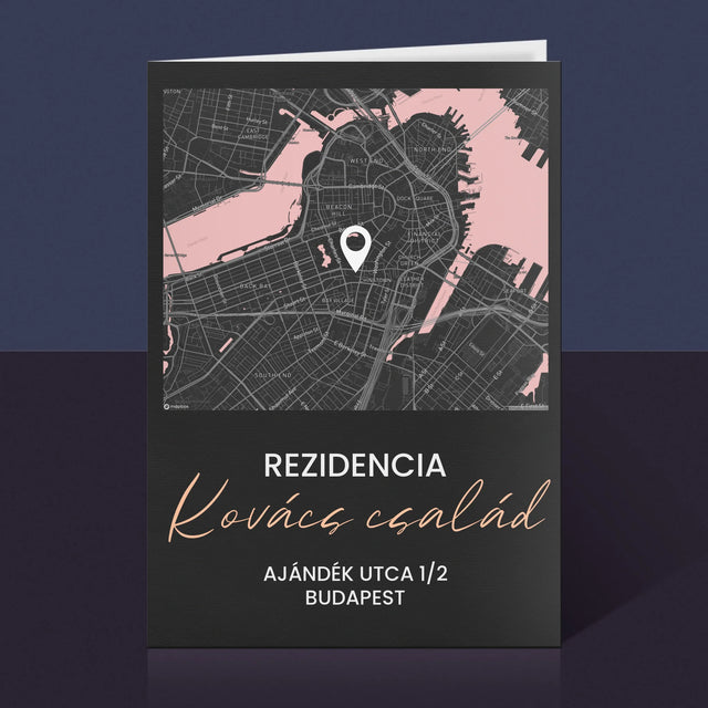 Városi Térkép: Várostérkép: Rezidencia - Üdvözlőlap