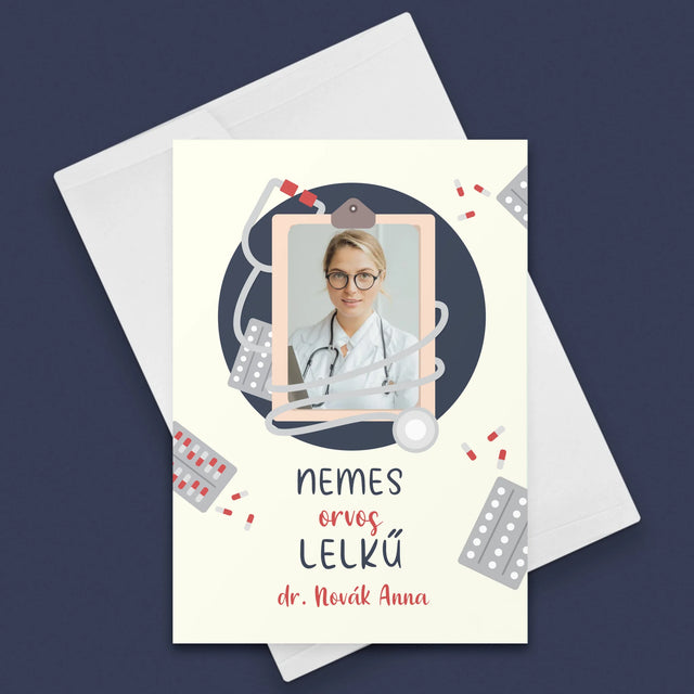 Fotó És Felirat: Nemes Lelkű Orvos - Üdvözlőlap