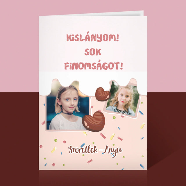 Fotókollázs: Sok Finomságot - Üdvözlőlap
