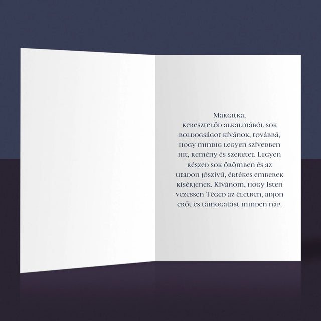 Fotó És Felirat: Emlék Keresztelőre - Üdvözlőlap