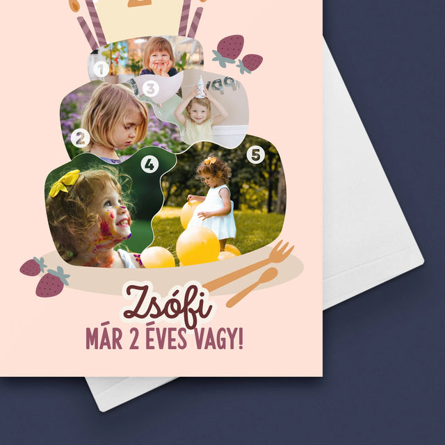 Alakzat Fotókból: Születésnapi Torta - Üdvözlőlap
