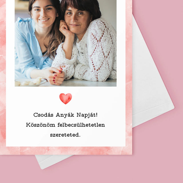 Fotó És Felirat: Üdvözlőlap Anyának - Üdvözlőlap