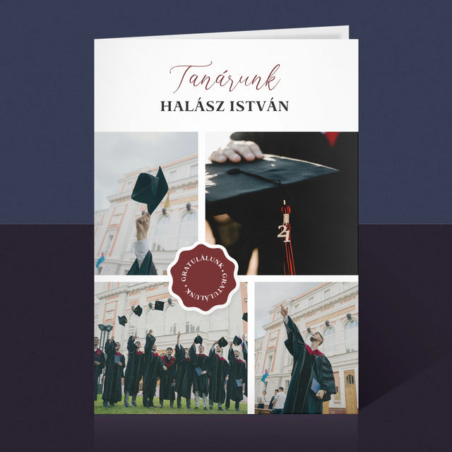 Fotókollázs: Tanárunk - Üdvözlőlap
