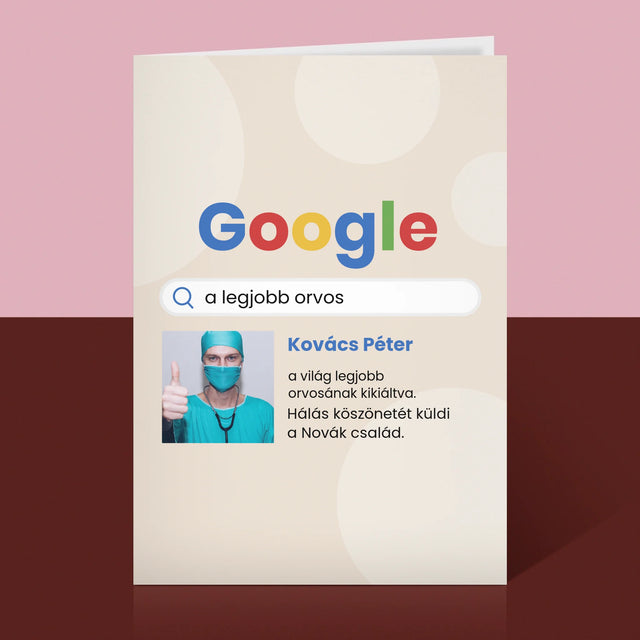 Fotó És Felirat: Google-Találat A Legjobb Orvosra - Üdvözlőlap