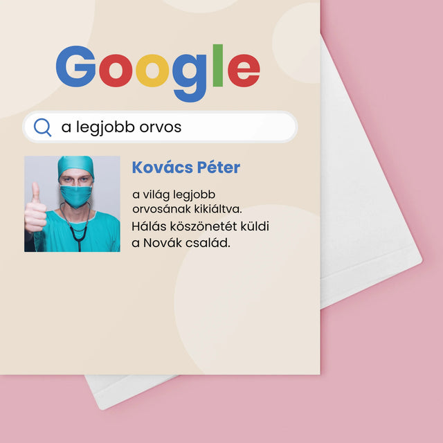 Fotó És Felirat: Google-Találat A Legjobb Orvosra - Üdvözlőlap