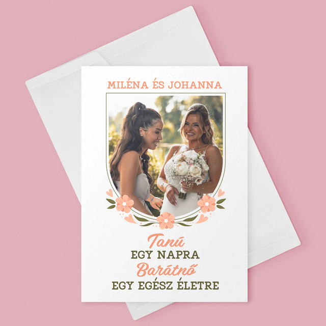 Fotó És Felirat: Tanú Egy Napra - Üdvözlőlap