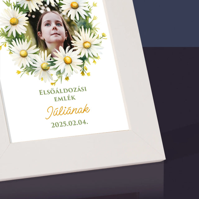 Fotó És Felirat: Elsőáldozási Emlék, Százszorszép  - Fotókeret