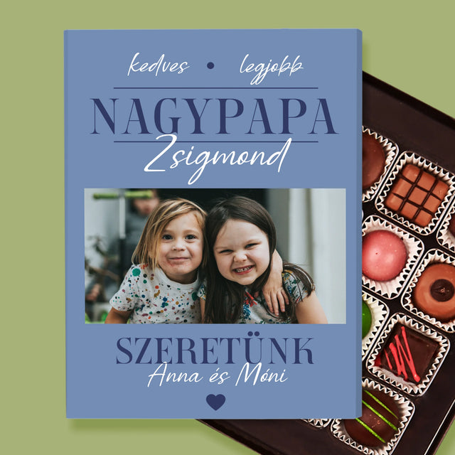 Fotókollázs: Szeretett Nagypapa - Praliné