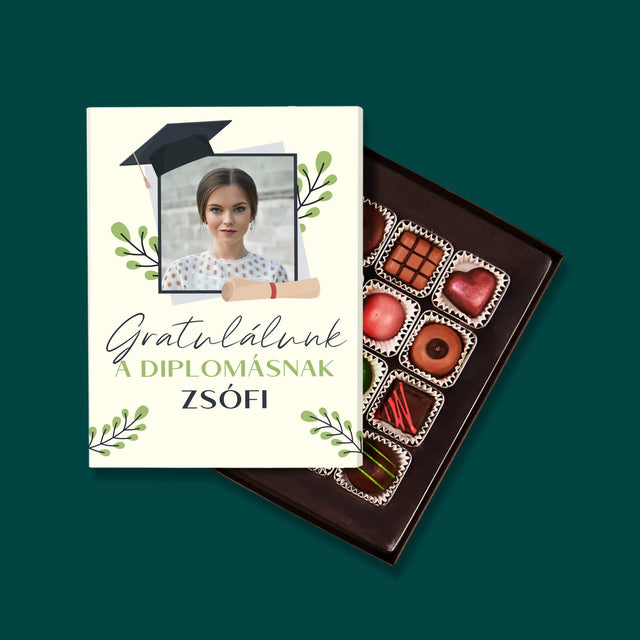 Fotó És Felirat: Gratulálunk A Diplomásnak - Praliné