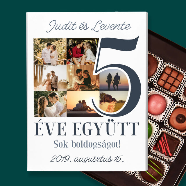 Fotókollázs: 5 Éve Együtt - Praliné