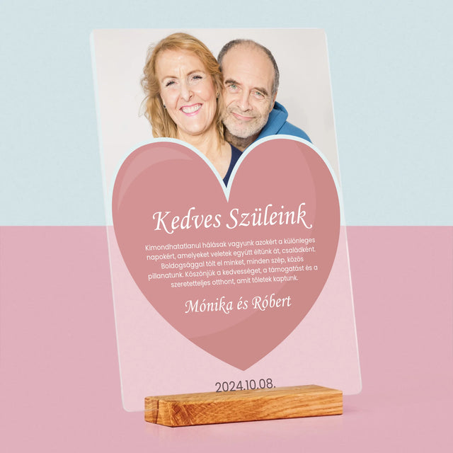 Fotó És Felirat: Szeretett Szüleink - Akrilüvegre Nyomtatott Kép