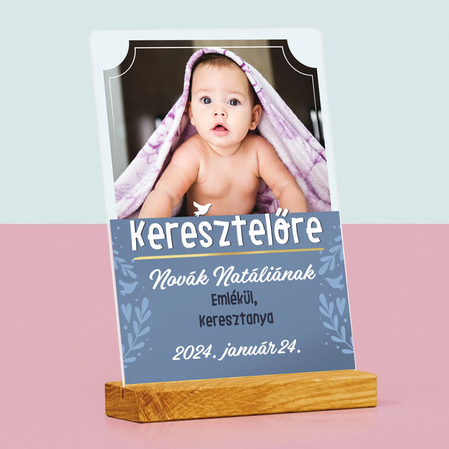 Fotó És Felirat: Keresztelőre - Akrilüvegre Nyomtatott Kép