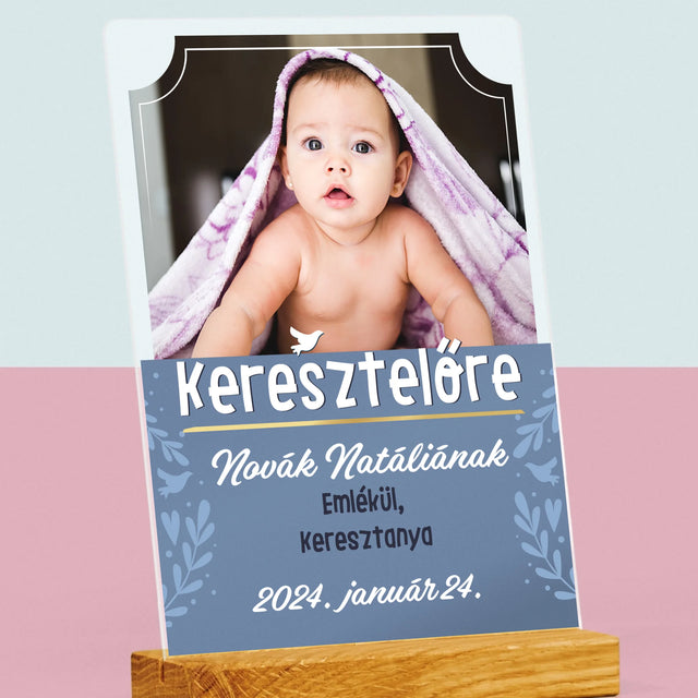 Fotó És Felirat: Keresztelőre - Akrilüvegre Nyomtatott Kép