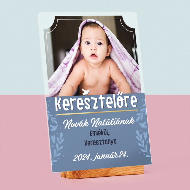 Fotó És Felirat: Keresztelőre - Akrilüvegre Nyomtatott Kép