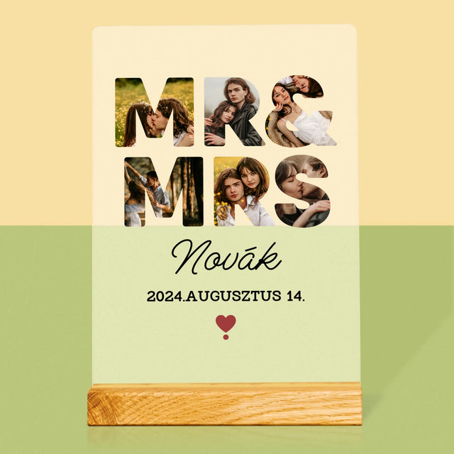 Szó Fotókból: Mr&Mrs - Akrilüvegre Nyomtatott Kép