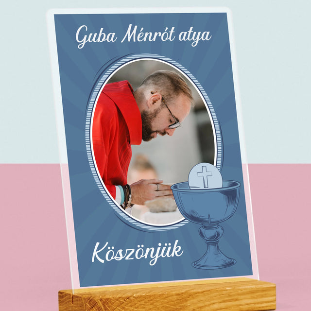 Név És Aláírás: Pap Köszönjük - Akrilüvegre Nyomtatott Kép