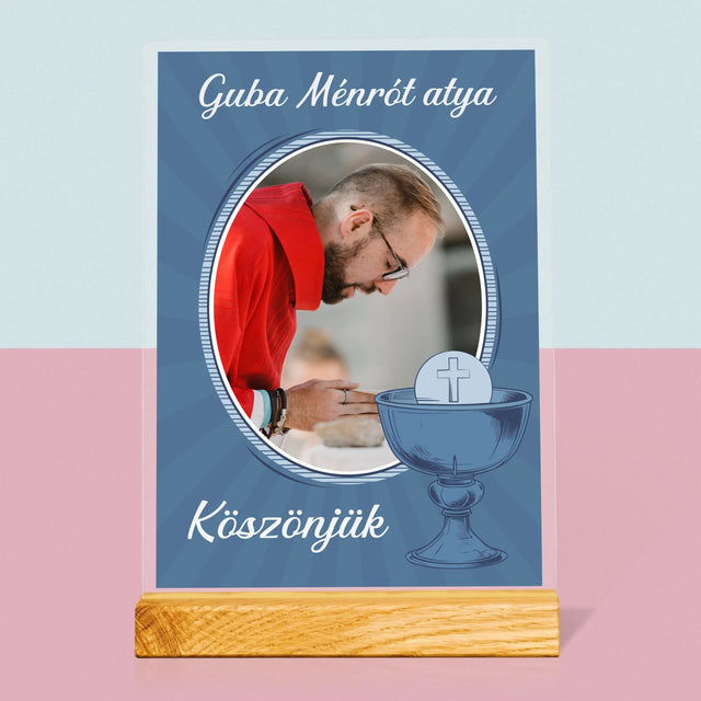Név És Aláírás: Pap Köszönjük - Akrilüvegre Nyomtatott Kép
