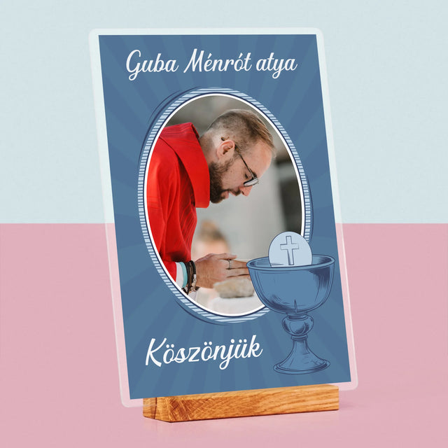 Név És Aláírás: Pap Köszönjük - Akrilüvegre Nyomtatott Kép