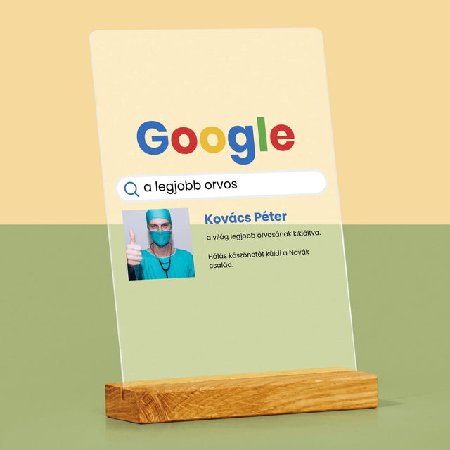 Fotó És Felirat: Google-Találat A Legjobb Orvosra - Akrilüvegre Nyomtatott Kép